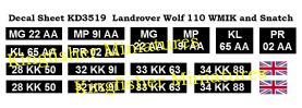 Landrover Wolf 110 WMIK & Snatch Number Plates